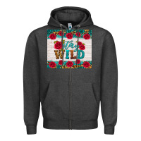 Charcoal Heather stay wild Zipper Hoodie - HRA Design Shop