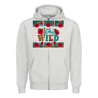Dove Grey stay wild Zipper Hoodie - HRA Design Shop