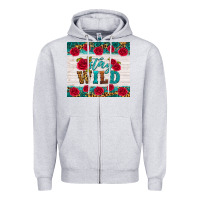 Heather Grey stay wild Zipper Hoodie - HRA Design Shop