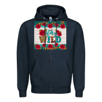 Navy stay wild Zipper Hoodie - HRA Design Shop