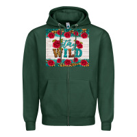 Sports Green stay wild Zipper Hoodie - HRA Design Shop