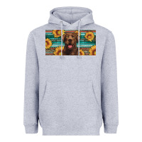 Heather Grey western chocolate labrador license plate Heavyweight Hoodie - Artiststas