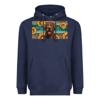 Navy western chocolate labrador license plate Heavyweight Hoodie - Artiststas