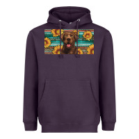 Plum western chocolate labrador license plate Heavyweight Hoodie - Artiststas