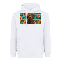Western Chocolate Labrador License Plate Heavyweight Hoodie | Teevron