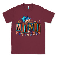 Burgundy American Mini 4th of july Classic Tee - CowGirlArtShop
