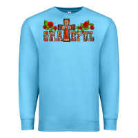 Ocean Blue grateful guadalupe cross Premium Sweatshirt - BarkalooDesign