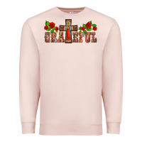 Pale Pink grateful guadalupe cross Premium Sweatshirt - BarkalooDesign