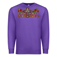 Purple grateful guadalupe cross Premium Sweatshirt - BarkalooDesign