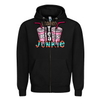 Black loaded tea junkie Zipper Hoodie - CowhideDigitalArt