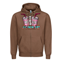 Chestnut loaded tea junkie Zipper Hoodie - CowhideDigitalArt