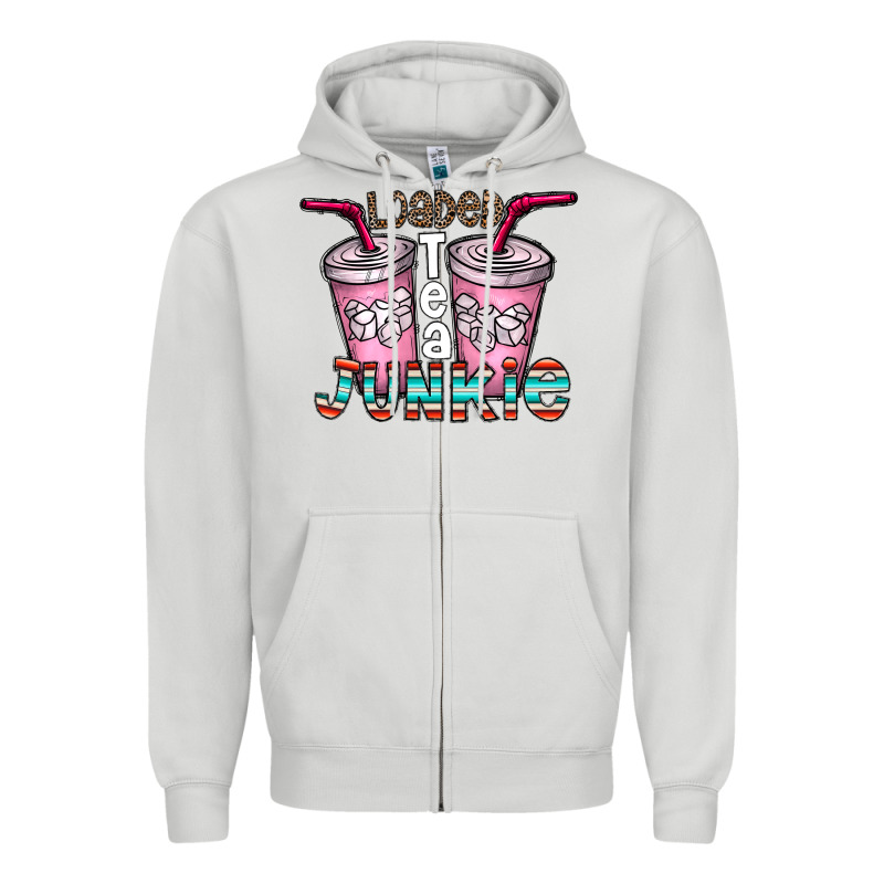 Loaded Tea Junkie Zipper Hoodie by CowhideDigitalArt | Teevron