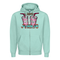 Seafoam loaded tea junkie Zipper Hoodie - CowhideDigitalArt