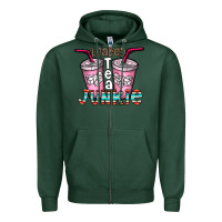 Sports Green loaded tea junkie Zipper Hoodie - CowhideDigitalArt