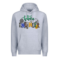 Heather Grey future engineer Premium Hoodie - NancyCooperArtShop