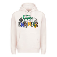 Pale Pink future engineer Premium Hoodie - NancyCooperArtShop