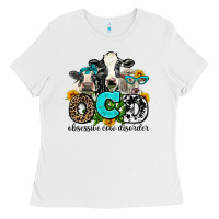 White ocd obsessive cow disorder Ladies Tee - AdoDesignShop