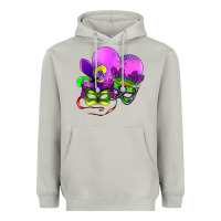 Moon Dust mardi gras heart and mask Heavyweight Hoodie - AdoDesignShop