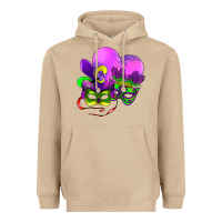 Mushroom mardi gras heart and mask Heavyweight Hoodie - AdoDesignShop