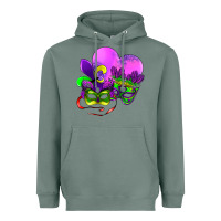 Sage mardi gras heart and mask Heavyweight Hoodie - AdoDesignShop