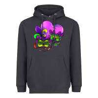 Smoke mardi gras heart and mask Heavyweight Hoodie - AdoDesignShop