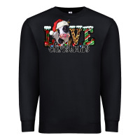 Black love Christmas cow Premium Sweatshirt - Jasminsmagicworld