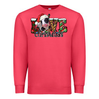 Cardinal love Christmas cow Premium Sweatshirt - Jasminsmagicworld