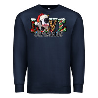 Navy love Christmas cow Premium Sweatshirt - Jasminsmagicworld