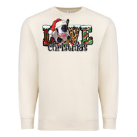 Sandshell love Christmas cow Premium Sweatshirt - Jasminsmagicworld