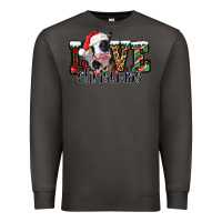 Smoke love Christmas cow Premium Sweatshirt - Jasminsmagicworld