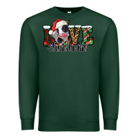 Sports Green love Christmas cow Premium Sweatshirt - Jasminsmagicworld