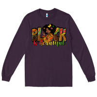 Plum Black is beautiful juneteenth Long Sleeve Tee - Zillion Design Studio