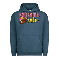 Pigment Midnight Navy football sister Urban Hoodie - BundleAndBundleShop