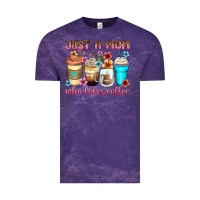Cloud Purple just a mom who loves coffee Vintage Tee - Zillion Design Studio