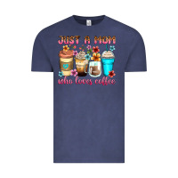 Vintage Denim just a mom who loves coffee Vintage Tee - Zillion Design Studio