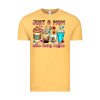 Vintage Mustard just a mom who loves coffee Vintage Tee - Zillion Design Studio
