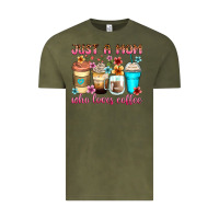 Vintage Olive just a mom who loves coffee Vintage Tee - Zillion Design Studio
