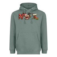 Sage noel with sock and reindeer Heavyweight Hoodie - AdoDesignShop