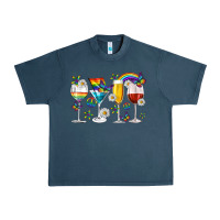 Midnight Navy pride lgbtq wine cups and glasses Urban Heavy Tee - texasbilliewilder