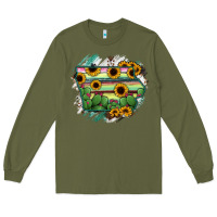 Army Green Iowa State Map Long Sleeve Tee - RanaPortraitStore