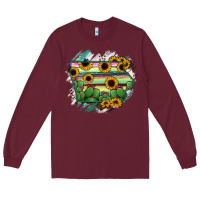 Burgundy Iowa State Map Long Sleeve Tee - RanaPortraitStore