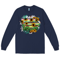 Navy Iowa State Map Long Sleeve Tee - RanaPortraitStore