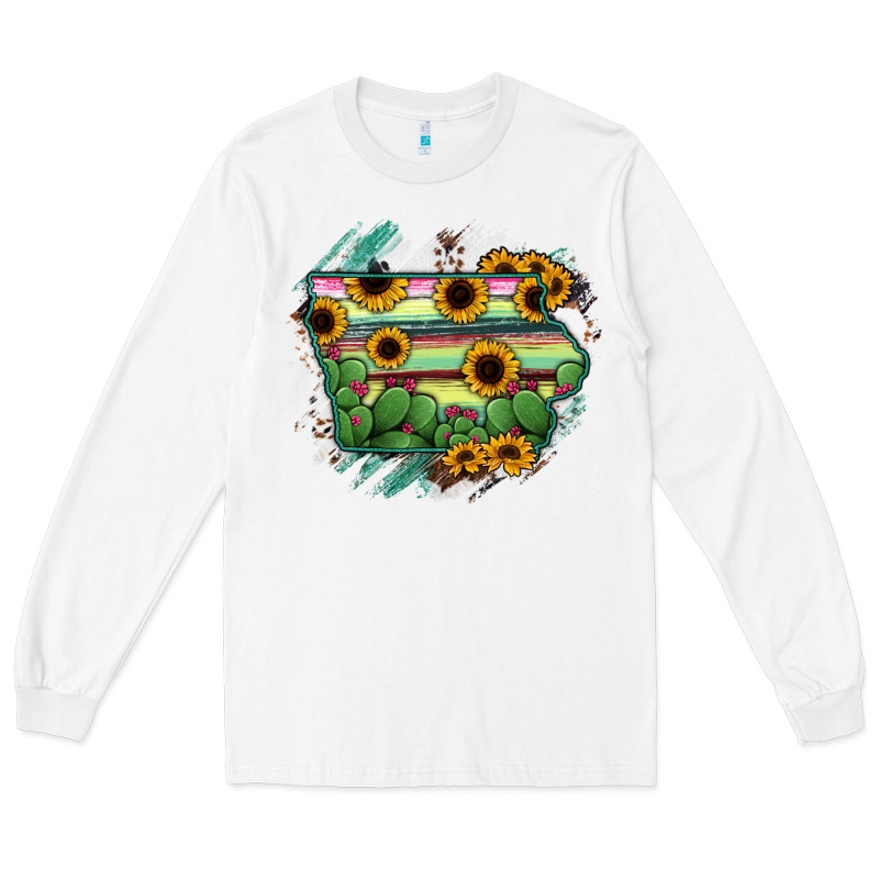 Iowa State Map Long Sleeve Tee by RanaPortraitStore | Teevron
