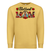 Antique Gold blessed mom lady of guadalupe Premium Sweatshirt - BarkalooDesign