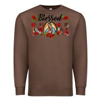Chestnut blessed mom lady of guadalupe Premium Sweatshirt - BarkalooDesign