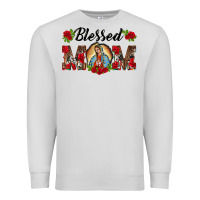 Dove Grey blessed mom lady of guadalupe Premium Sweatshirt - BarkalooDesign