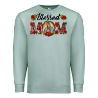 Seafoam blessed mom lady of guadalupe Premium Sweatshirt - BarkalooDesign