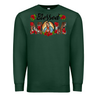 Sports Green blessed mom lady of guadalupe Premium Sweatshirt - BarkalooDesign
