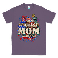 Lavender American Mom 4th of July Classic Tee - CowGirlArtShop