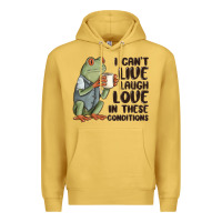 Antique Gold i cant live laugh love in these conditions Premium Hoodie - MaliasSmallBusiness